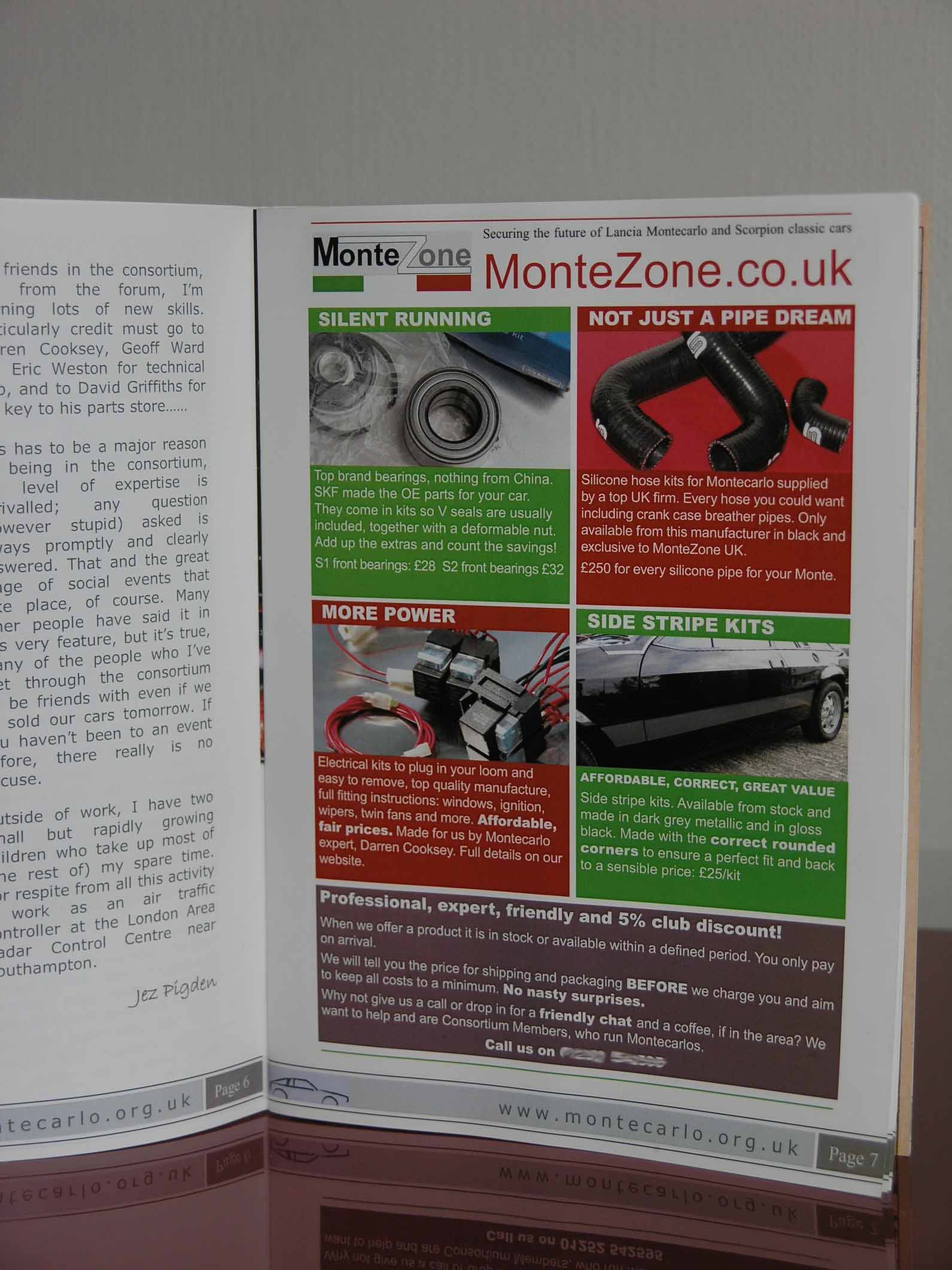Montezone UK print advert in publication