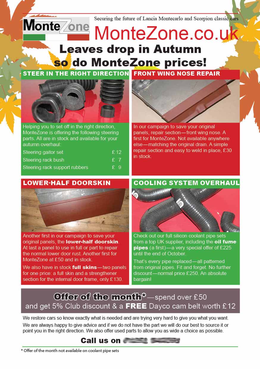 Montezone UK print advert occasional seasonal highlights